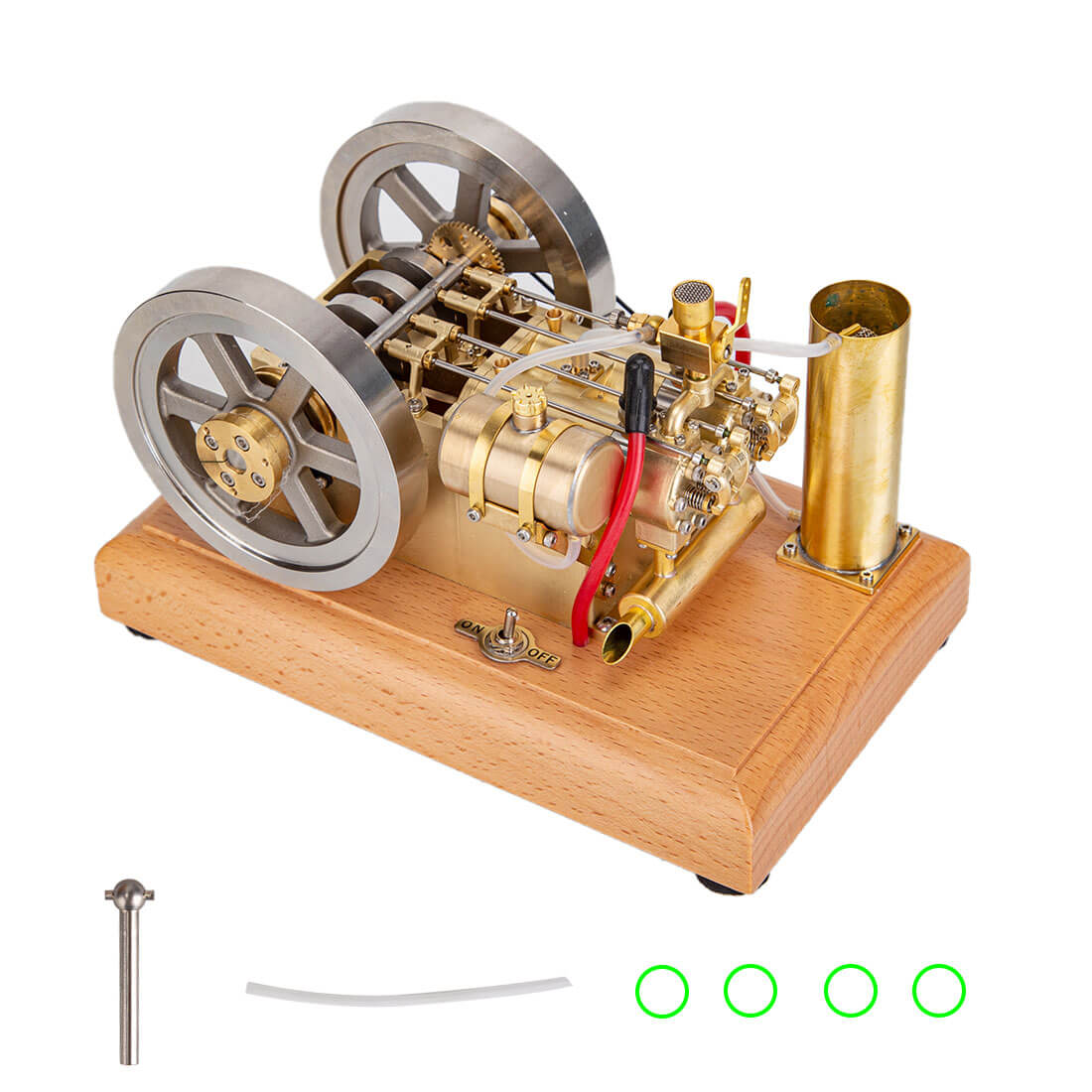 H76 5cc Twin-Cylinder OHV 4-Stroke Gasoline Engine Model Water-Cooled Mechanical Gift