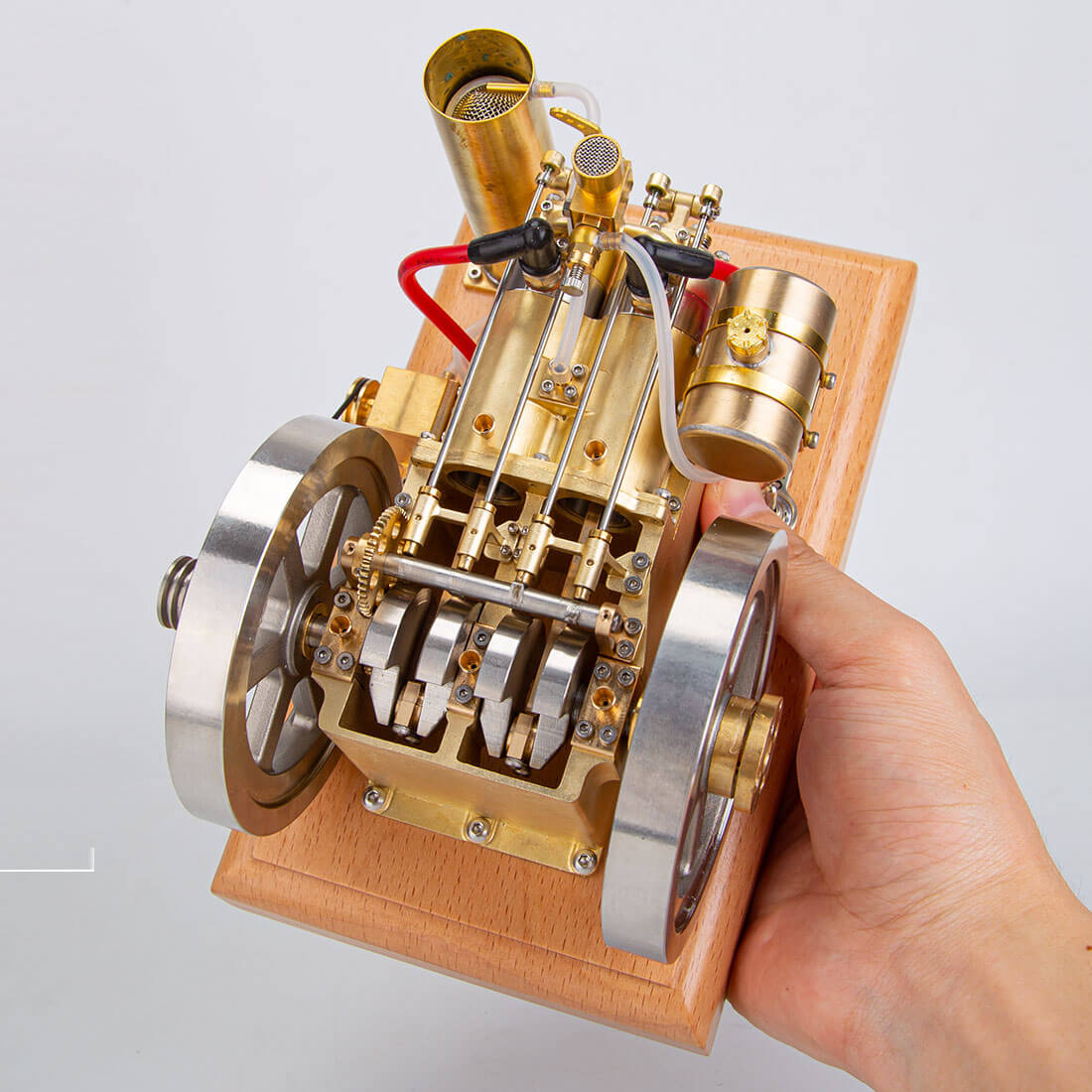 H76 5cc Twin-Cylinder OHV 4-Stroke Gasoline Engine Model Water-Cooled Mechanical Gift