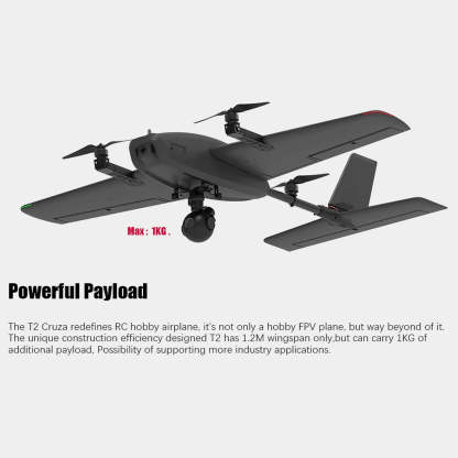 HEEWING Cruza T2 VTOL FPV RC Plane RTF 1200mm Wingspan FX-405 Flight Controller