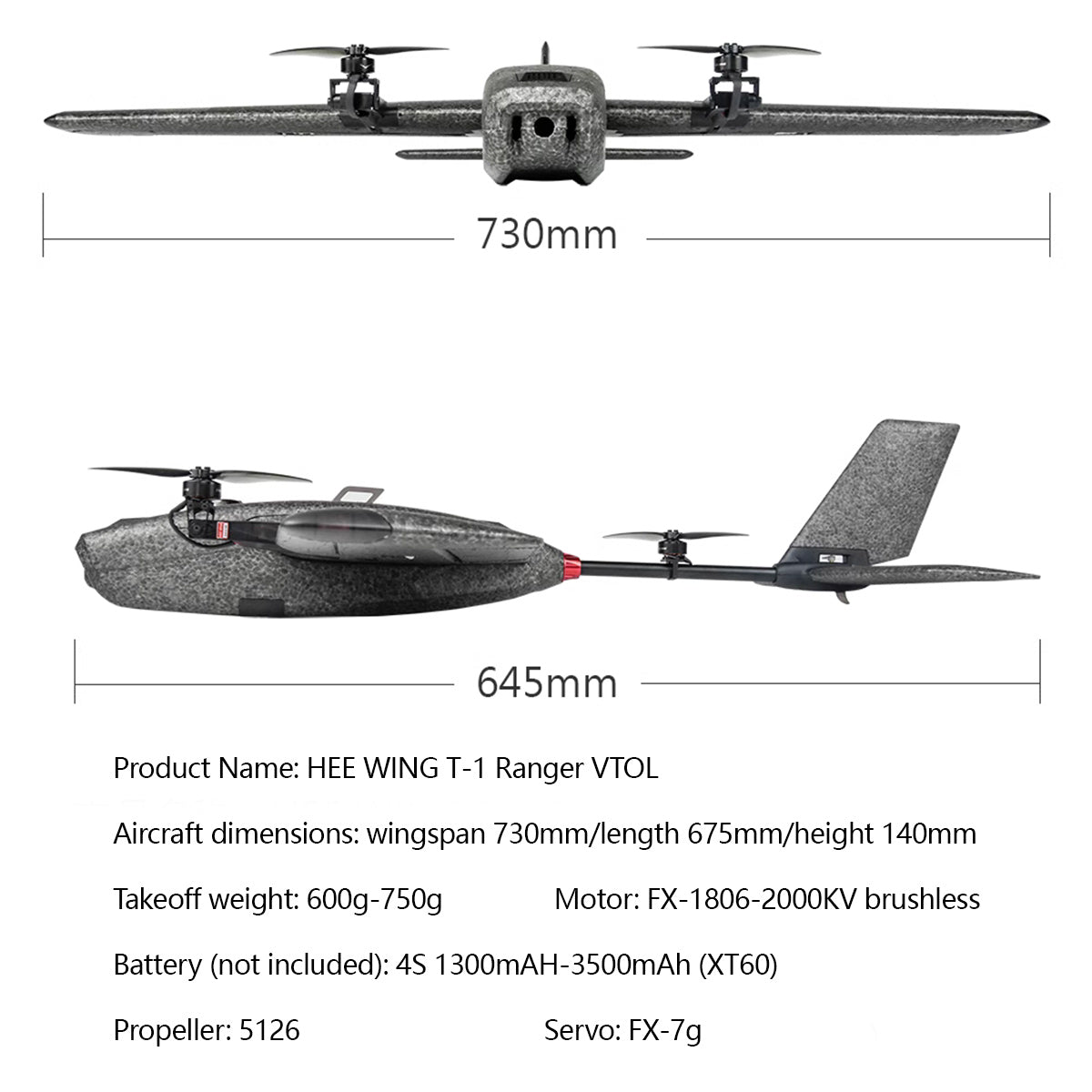 HEEWING Ranger T1 VTOL FPV RC Plane RTF Dual Motor EPP Wing