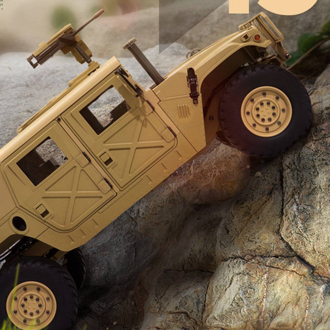 HG P408 1/10 Scale 4WD U.S. Military RC Truck with Lights and Sound 16CH