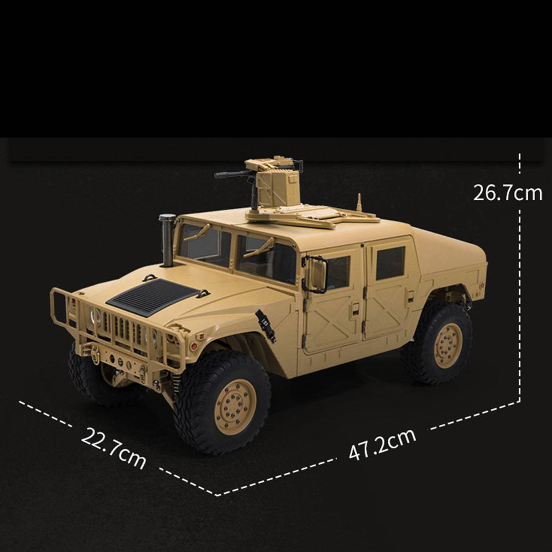 HG P408 1/10 Scale 4WD U.S. Military RC Truck with Lights and Sound 16CH