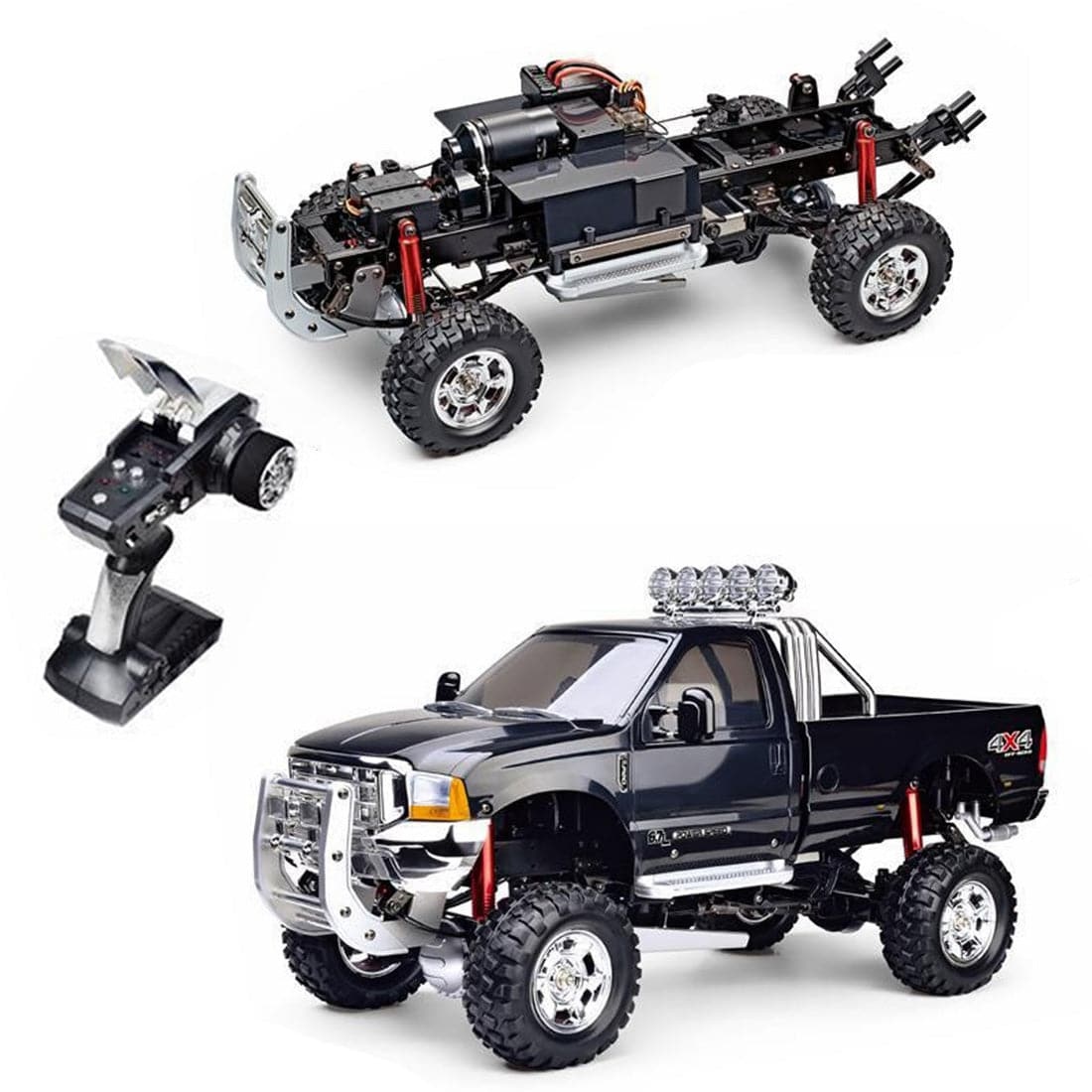 HG-P410 1/10 Scale 4WD Electric RC Pickup Truck 30km/h with Diff Locks RTR