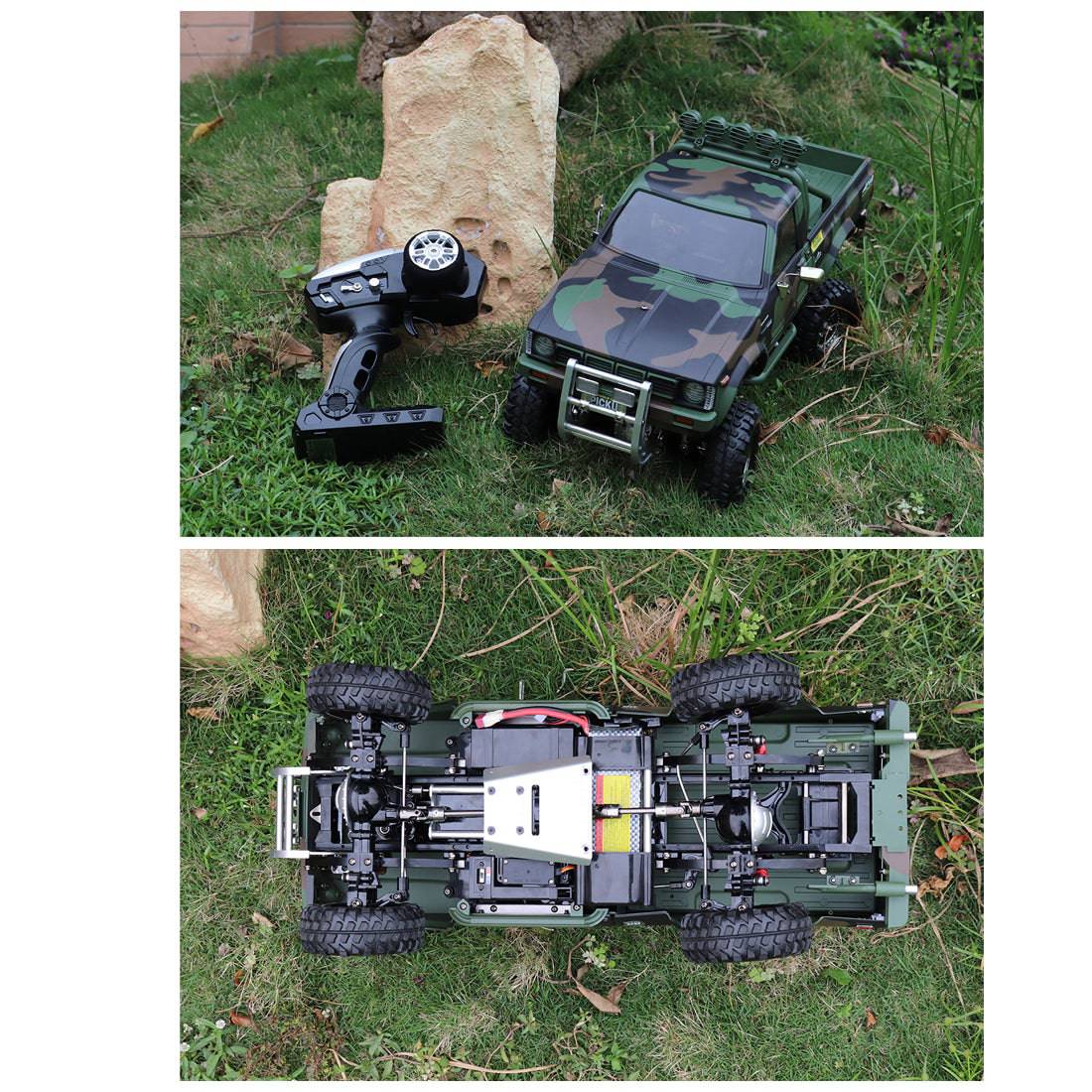 HG-P417 1/10 Scale 4WD Middle East Military Pickup Truck RC Crawler with 3-Speed Transmission