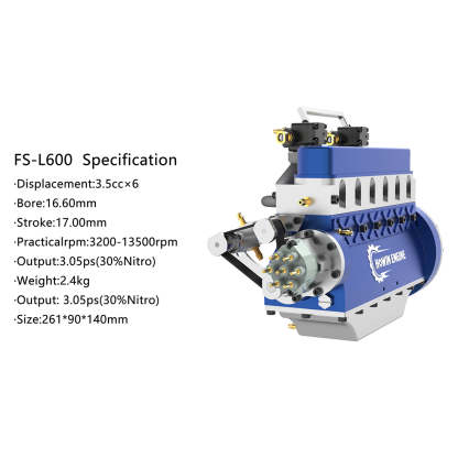 HOWIN L6-210 21cc Inline 6 Cylinder 4 Stroke Gasoline Engine Model Building Kit