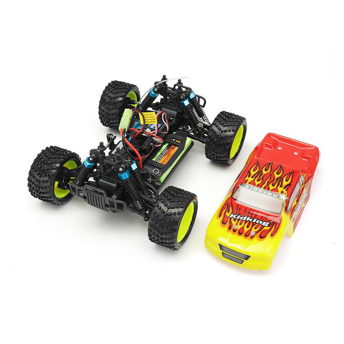 HSP 94186 Kidking 1/16 Scale 4WD Electric Brushed RC Off-Road Monster Truck Yellow