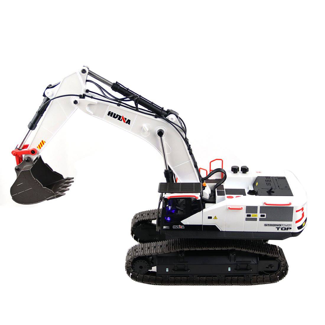 HUINA 1/14 Scale 22CH RC Excavator 4-in-1 Construction Vehicle with Interchangeable Alloy Bucket Drill and Grapples-helloworld7