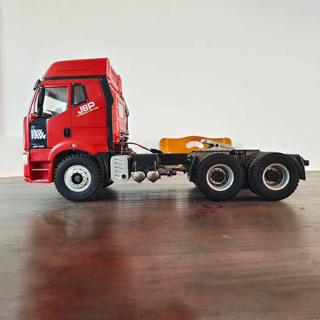 HY MODELS 1/14 Scale 6x4 RC Heavy Haul Tractor Trailer Truck Model Metal Chassis with Differential Lock-helloworld7