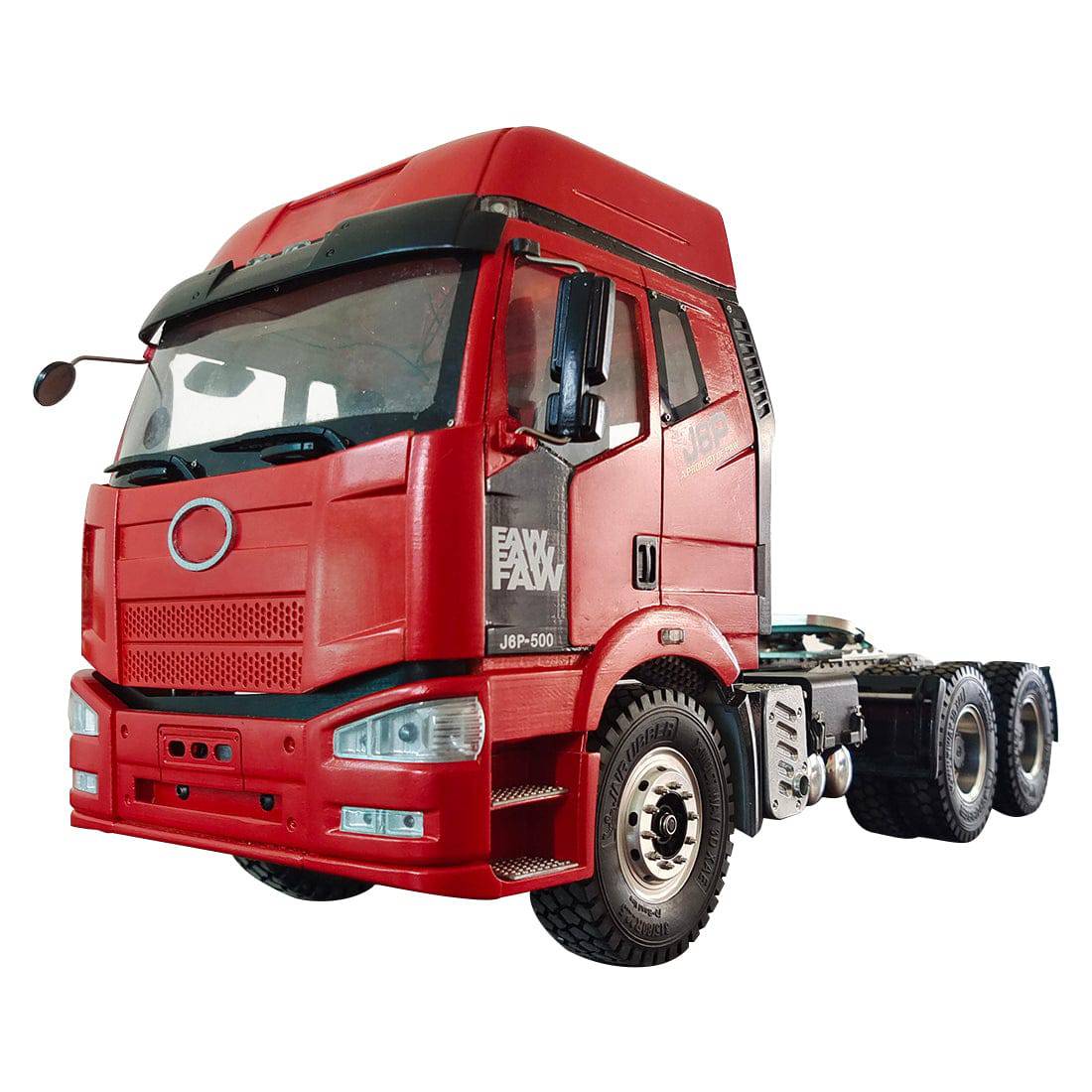 HY MODELS 1/14 Scale 6x4 RC Heavy Haul Tractor Trailer Truck Model Metal Chassis with Differential Lock-helloworld7