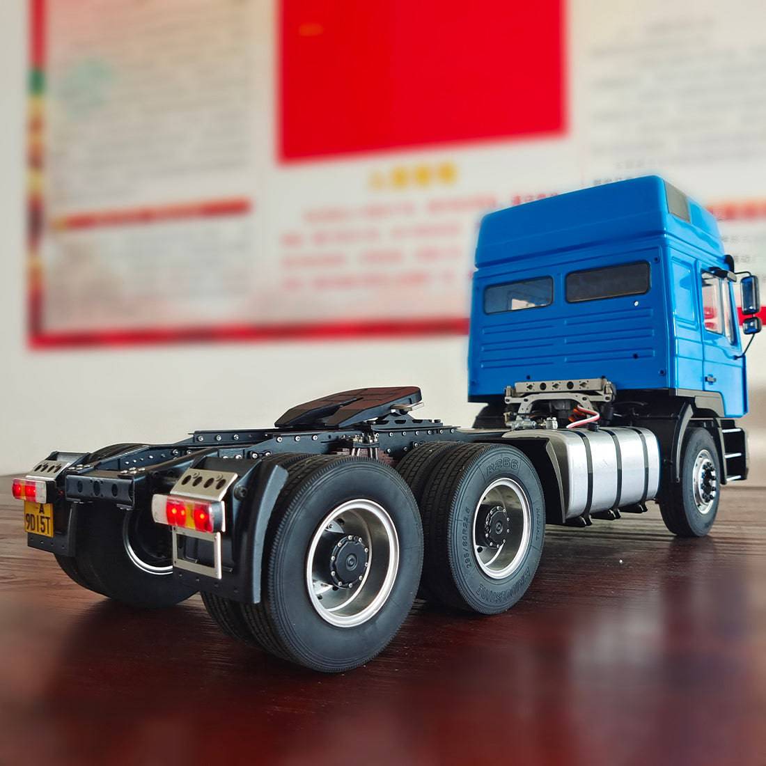 HY MODELS 1/14 Scale 6x4 RC Heavy Haul Tractor Trailer Truck Model Metal Chassis with Differential Lock-helloworld7