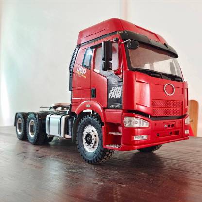 HY MODELS 1/14 Scale 6x4 RC Heavy Haul Tractor Trailer Truck Model Metal Chassis with Differential Lock-helloworld7