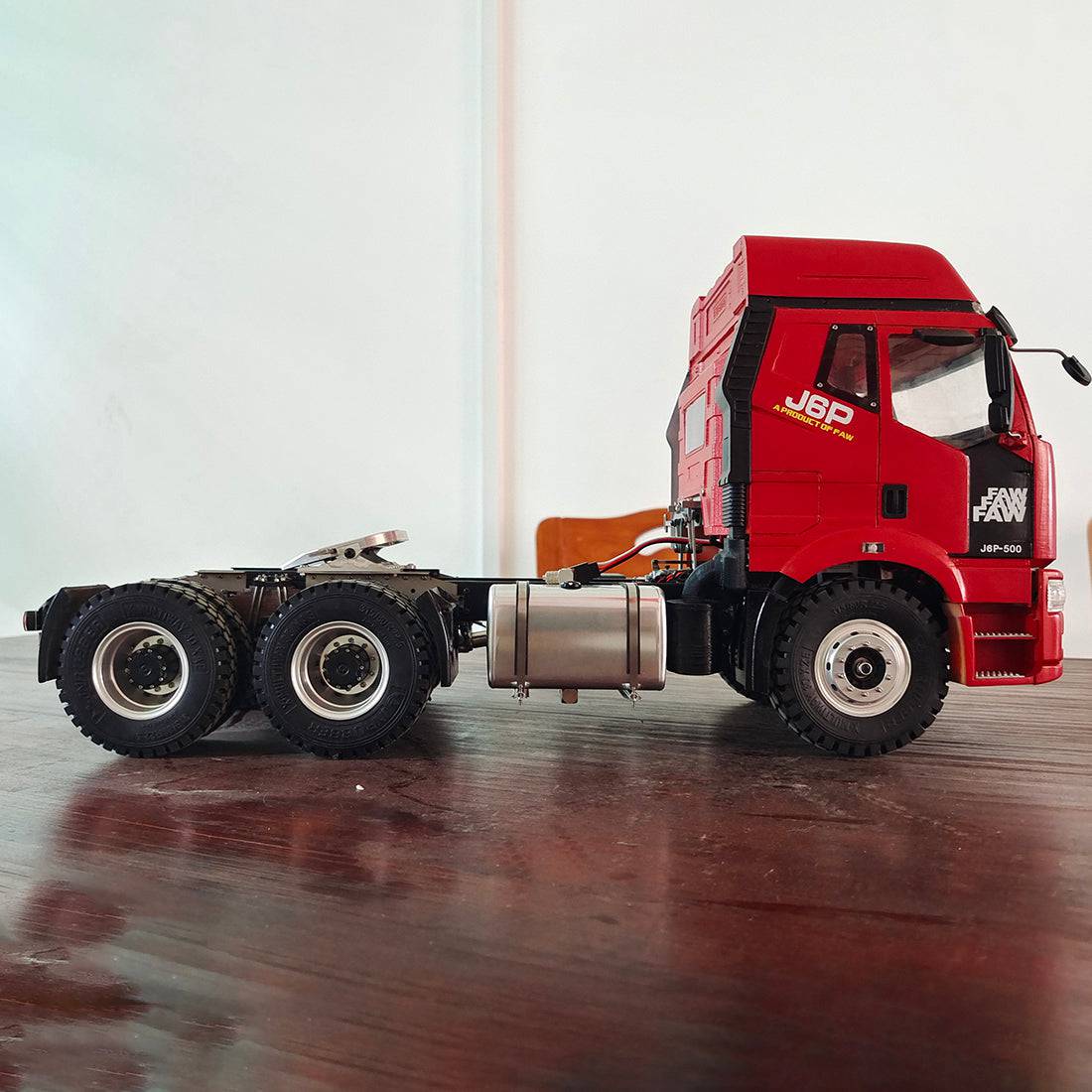 HY MODELS 1/14 Scale 6x4 RC Heavy Haul Tractor Trailer Truck Model Metal Chassis with Differential Lock-helloworld7