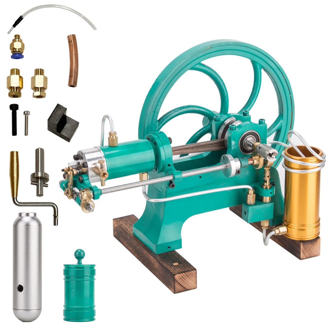 Heavy Duty Cast Iron Retro Horizontal 4-Stroke Gas Engine Model Water-Cooled Mechanical Masterpiece-helloworld7