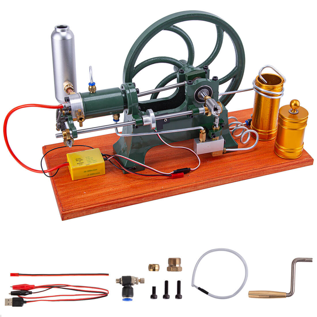 Heavy Duty Cast Iron Retro Horizontal 4-Stroke Gas Engine Model Water-Cooled Mechanical Masterpiece-helloworld7