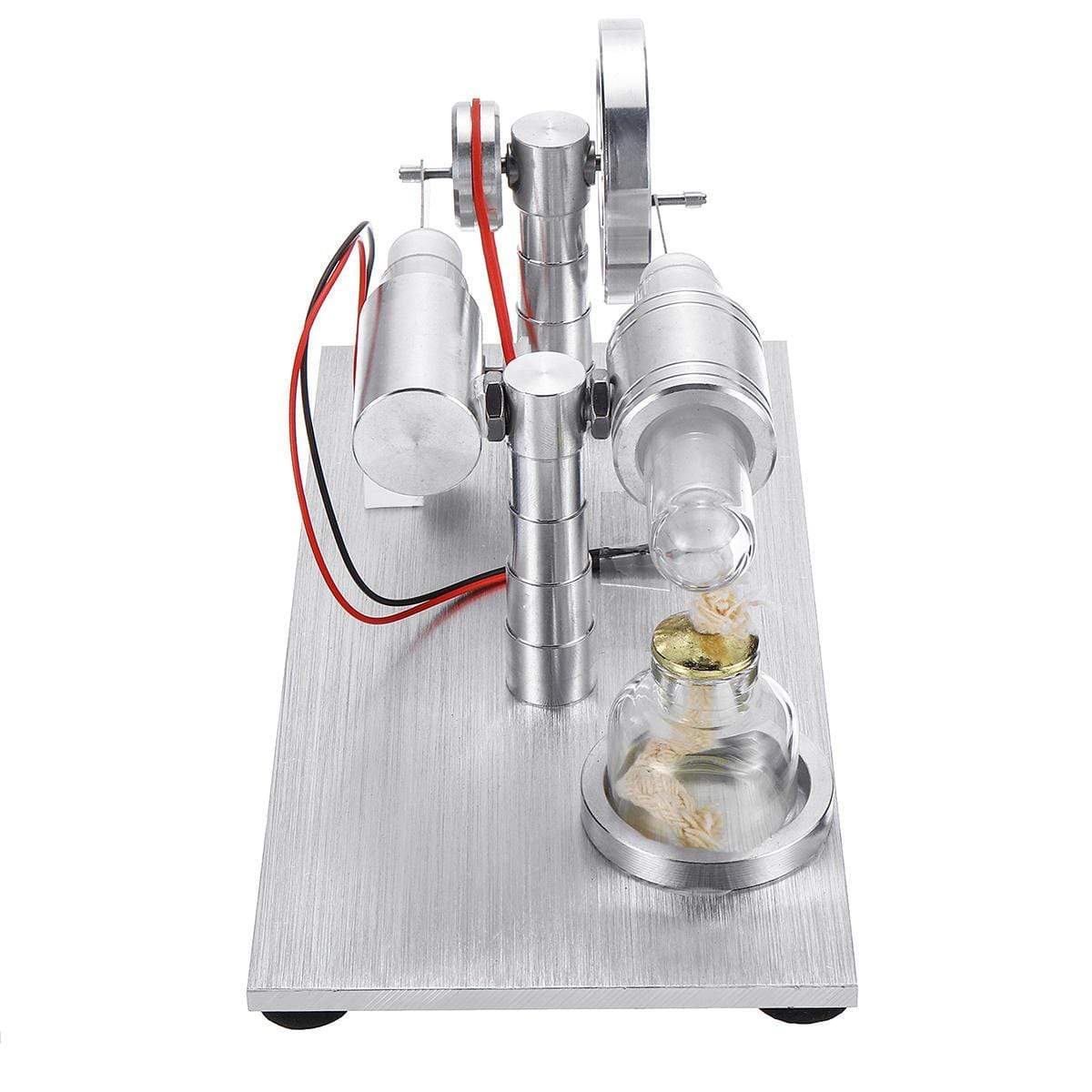 Hot Air Stirling Engine Generator Model with LED Light Physics Science Gift