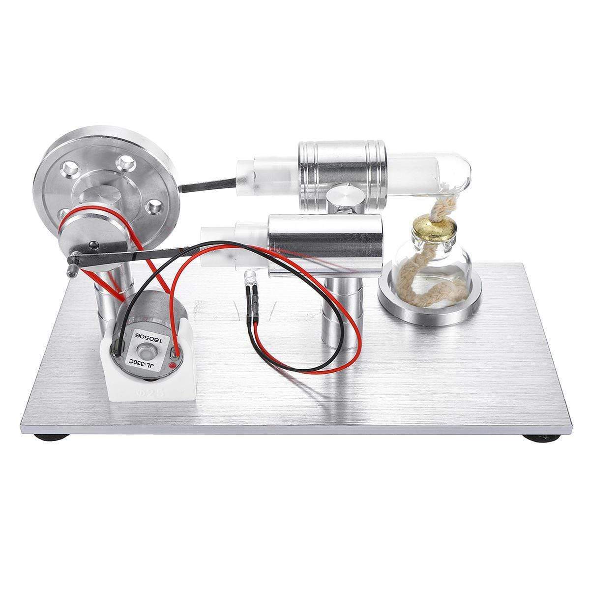 Hot Air Stirling Engine Generator Model with LED Light Physics Science Gift