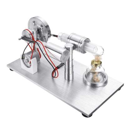Hot Air Stirling Engine Generator Model with LED Light Physics Science Gift