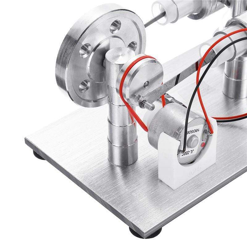 Hot Air Stirling Engine Generator Model with LED Light Physics Science Gift