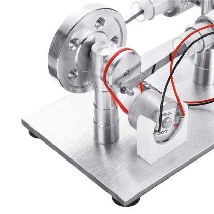 Hot Air Stirling Engine Generator Model with LED Light Physics Science Gift