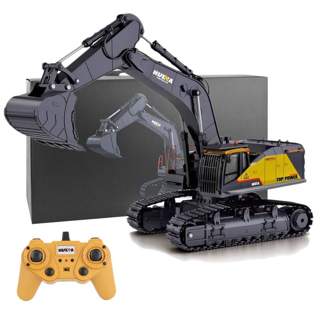 Huina 1/14 Scale RC Excavator 22CH High Simulation Construction Vehicle with Alloy Bucket RTR