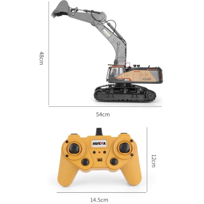 Huina 1/14 Scale RC Excavator 22CH High Simulation Construction Vehicle with Alloy Bucket RTR