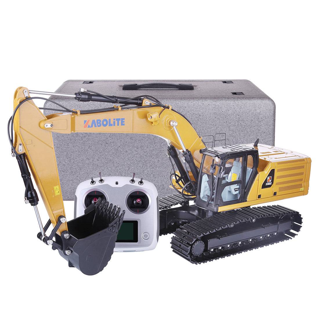 Huina 1/16 Scale RC Hydraulic Excavator All Metal 24CH Construction Vehicle RTR with Battery and Lights