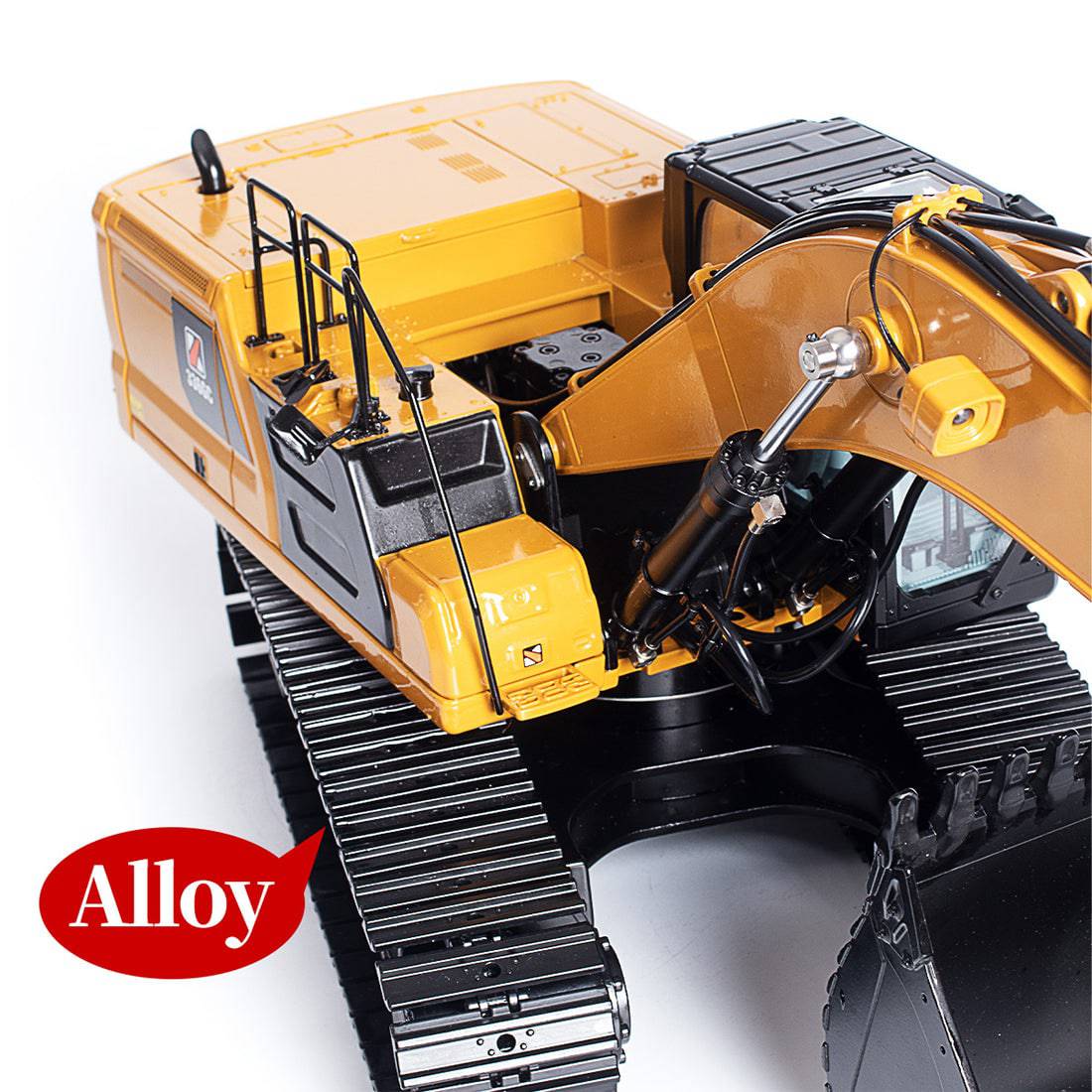 Huina 1/16 Scale RC Hydraulic Excavator All Metal 24CH Construction Vehicle RTR with Battery and Lights