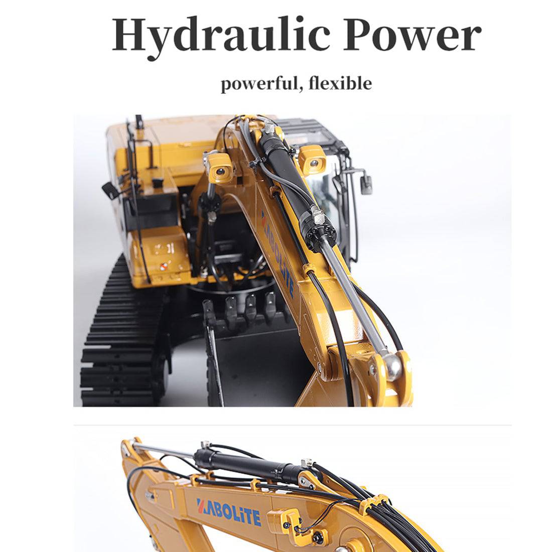 Huina 1/16 Scale RC Hydraulic Excavator All Metal 24CH Construction Vehicle RTR with Battery and Lights
