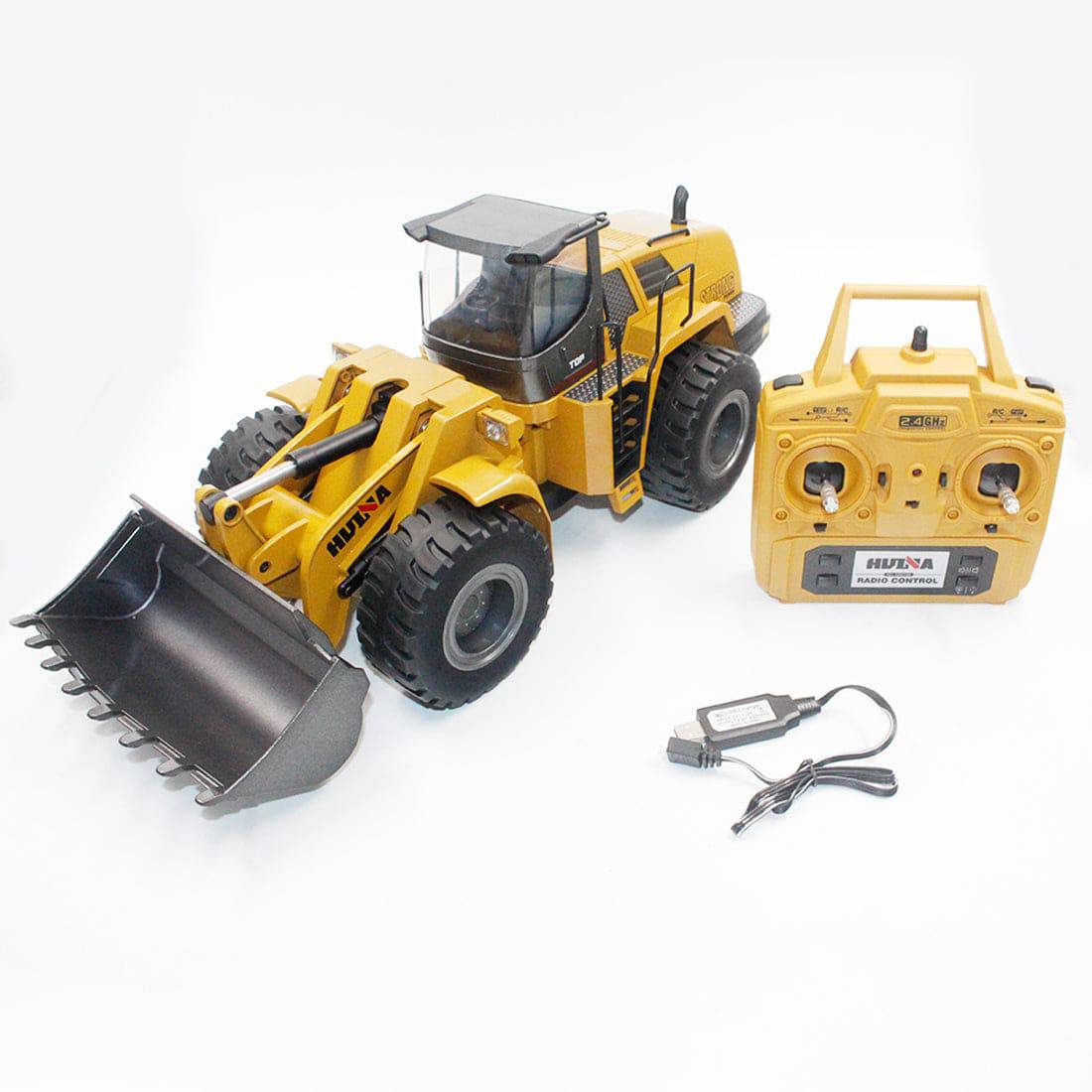 Huina 1583 1/14 Scale RC Wheel Loader Truck RTR Heavy Duty Construction Vehicle with Metal Bucket-helloworld7