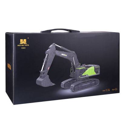 Huina 4-in-1 1/14 Scale 22CH RC Excavator with Metal Attachments RTR Construction Vehicle