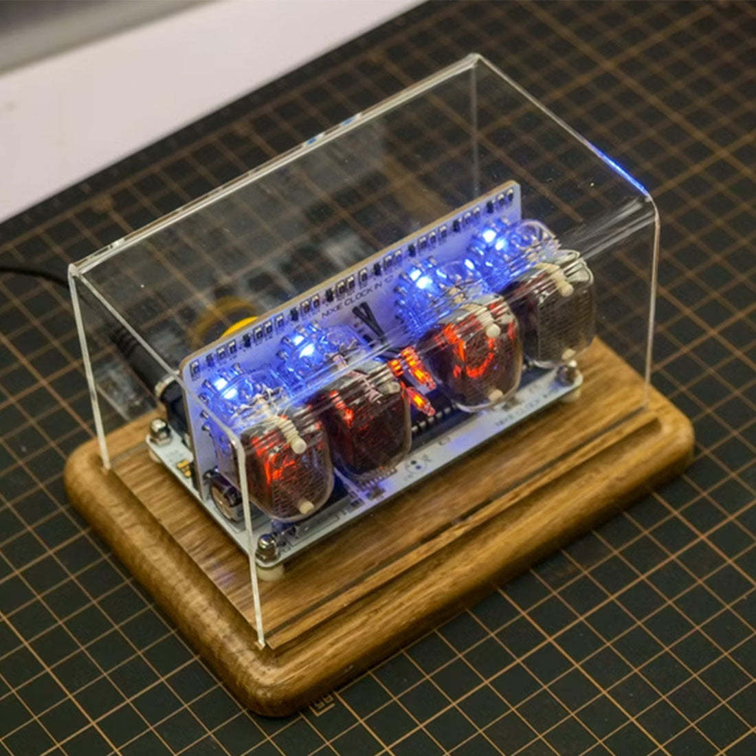 IN-12 Nixie Tube Clock Retro Soviet Style Digital Desktop Watch with Anti-Poisoning Program