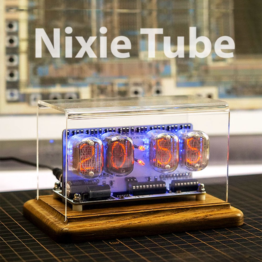 IN-12 Nixie Tube Clock Retro Soviet Style Digital Desktop Watch with Anti-Poisoning Program