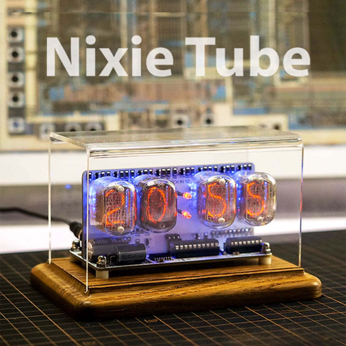 IN-12 Nixie Tube Clock Retro Soviet Style Digital Desktop Watch with Anti-Poisoning Program