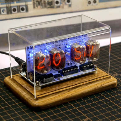 IN-12 Nixie Tube Clock Retro Soviet Style Digital Desktop Watch with Anti-Poisoning Program