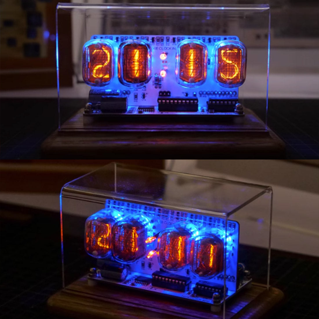 IN-12 Nixie Tube Clock Retro Soviet Style Digital Desktop Watch with Anti-Poisoning Program