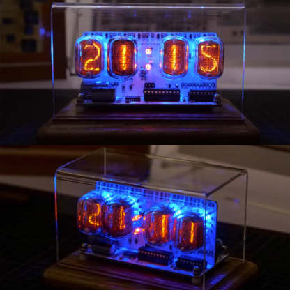 IN-12 Nixie Tube Clock Retro Soviet Style Digital Desktop Watch with Anti-Poisoning Program