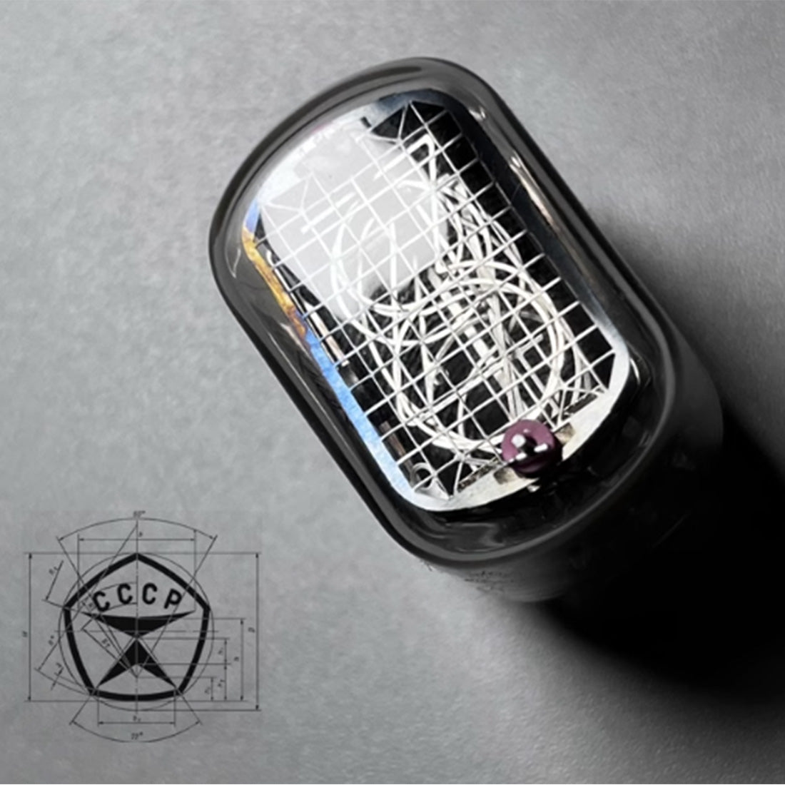 IN-12 Nixie Tube Clock Retro Soviet Style Digital Desktop Watch with Anti-Poisoning Program