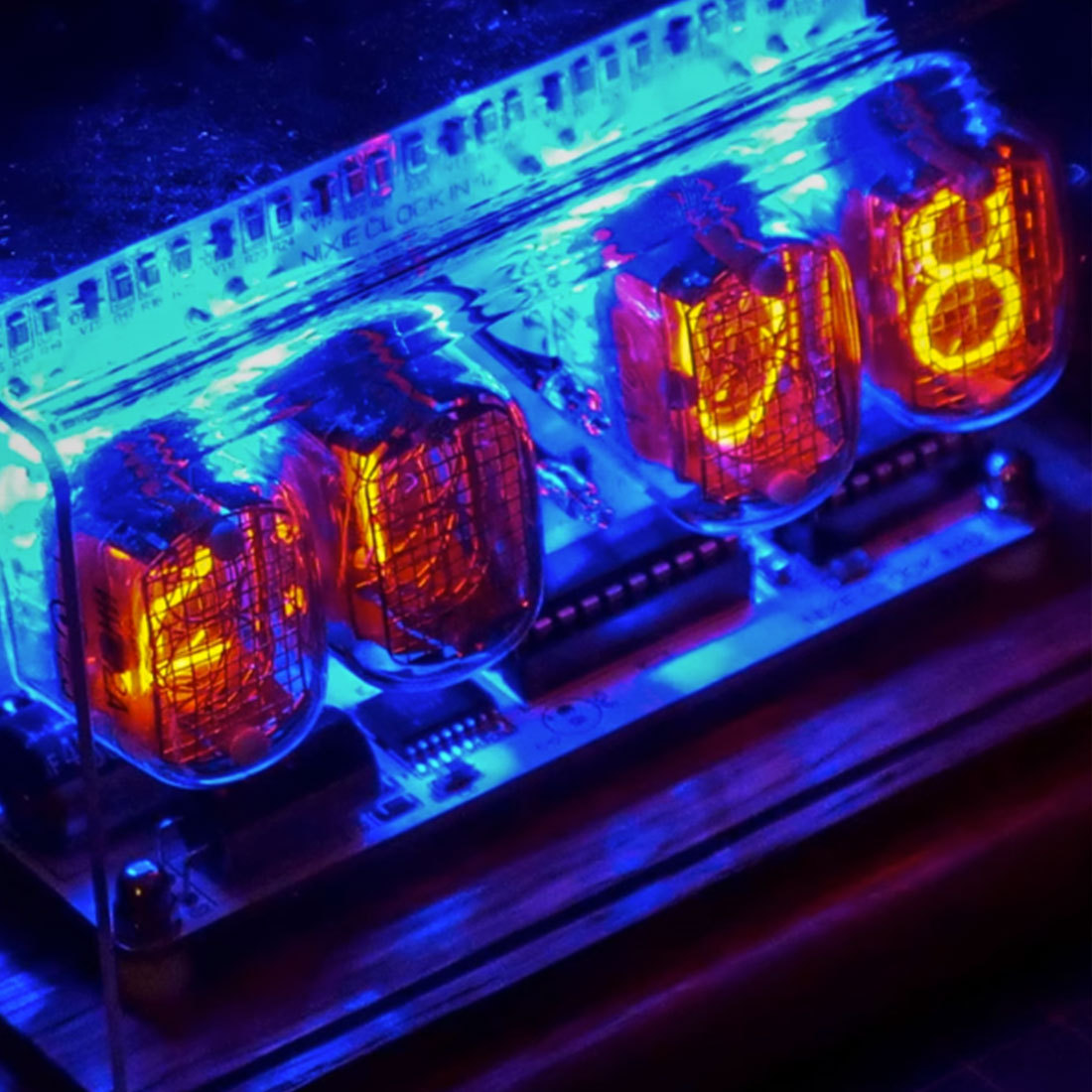 IN-12 Nixie Tube Clock Retro Soviet Style Digital Desktop Watch with Anti-Poisoning Program