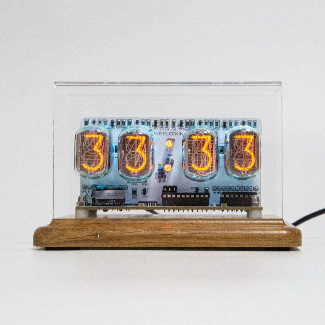 IN-12 Nixie Tube Clock Retro Soviet Style Digital Desktop Watch with Anti-Poisoning Program