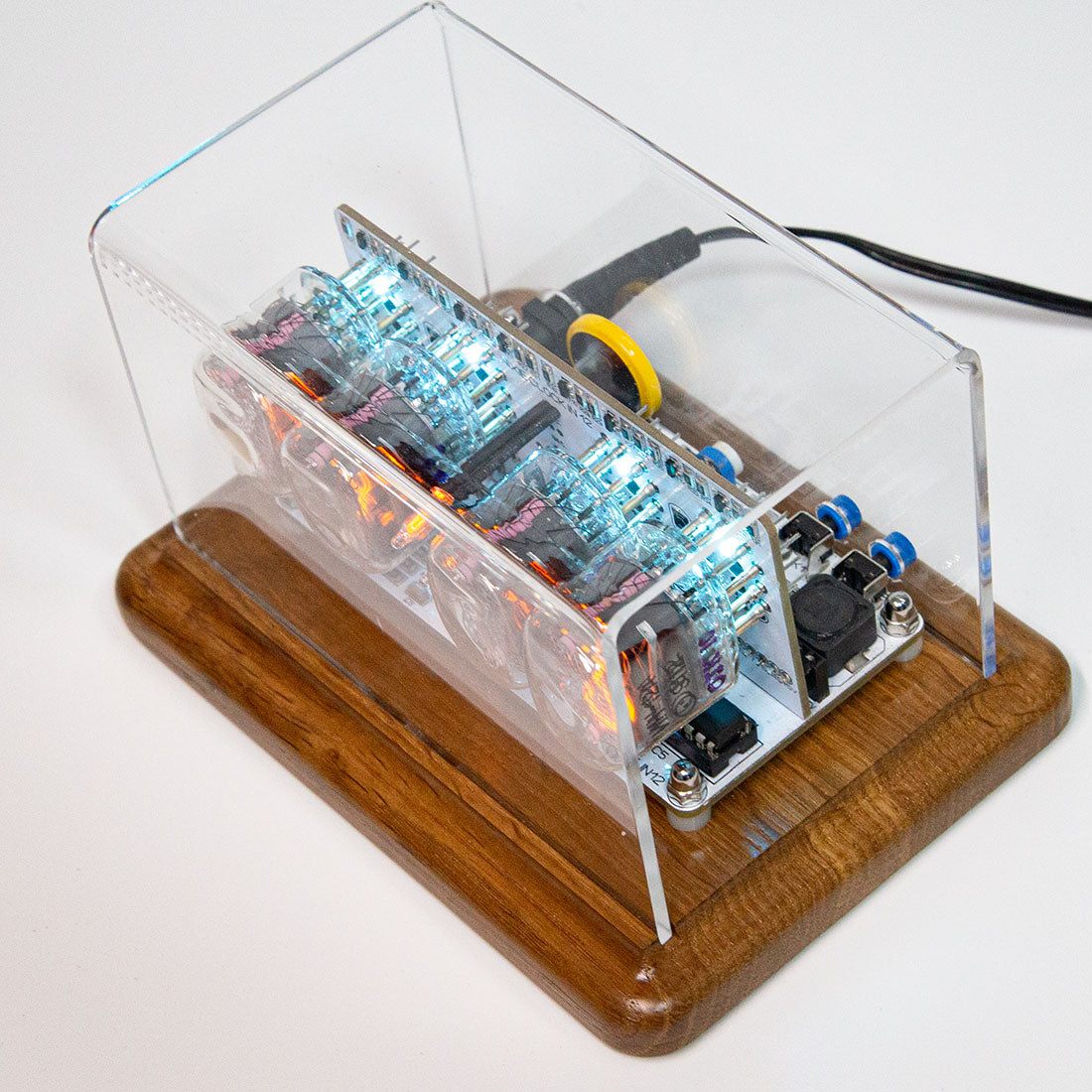 IN-12 Nixie Tube Clock Retro Soviet Style Digital Desktop Watch with Anti-Poisoning Program
