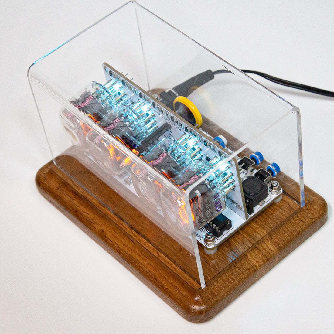IN-12 Nixie Tube Clock Retro Soviet Style Digital Desktop Watch with Anti-Poisoning Program