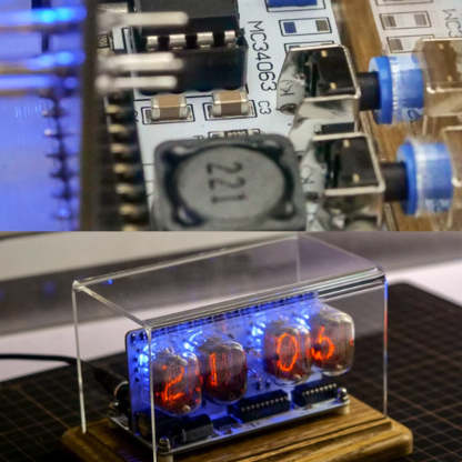 IN-12 Nixie Tube Clock Retro Soviet Style Digital Desktop Watch with Anti-Poisoning Program