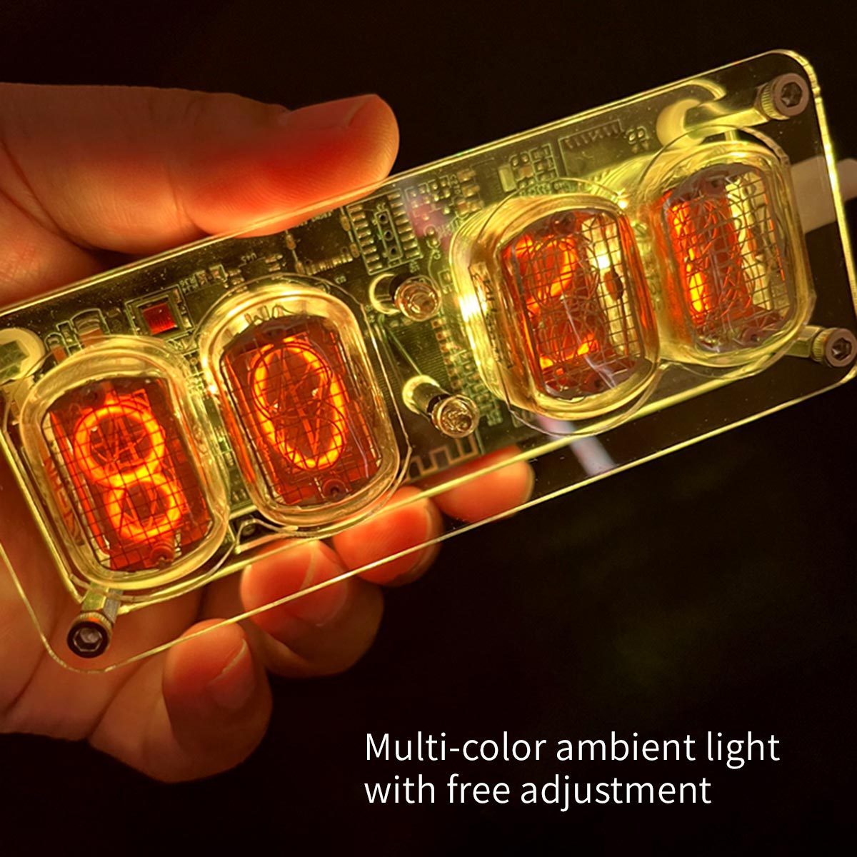 IN12 Nixie Tube Clock Soviet Cyberpunk Desktop Digital Clock with Anti-Poisoning Program-helloworld7