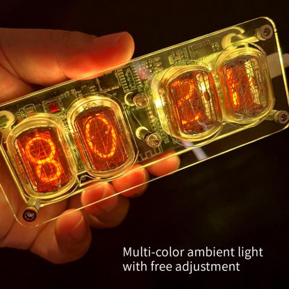 IN12 Nixie Tube Clock Soviet Cyberpunk Desktop Digital Clock with Anti-Poisoning Program-helloworld7
