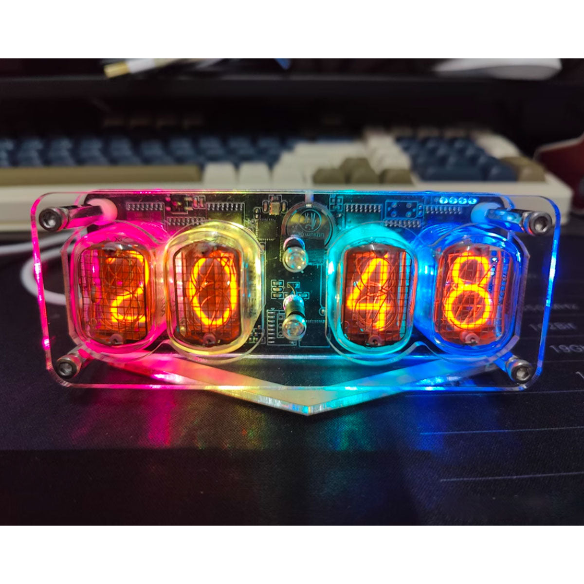 IN12 Nixie Tube Clock Soviet Cyberpunk Desktop Digital Clock with Anti-Poisoning Program-helloworld7