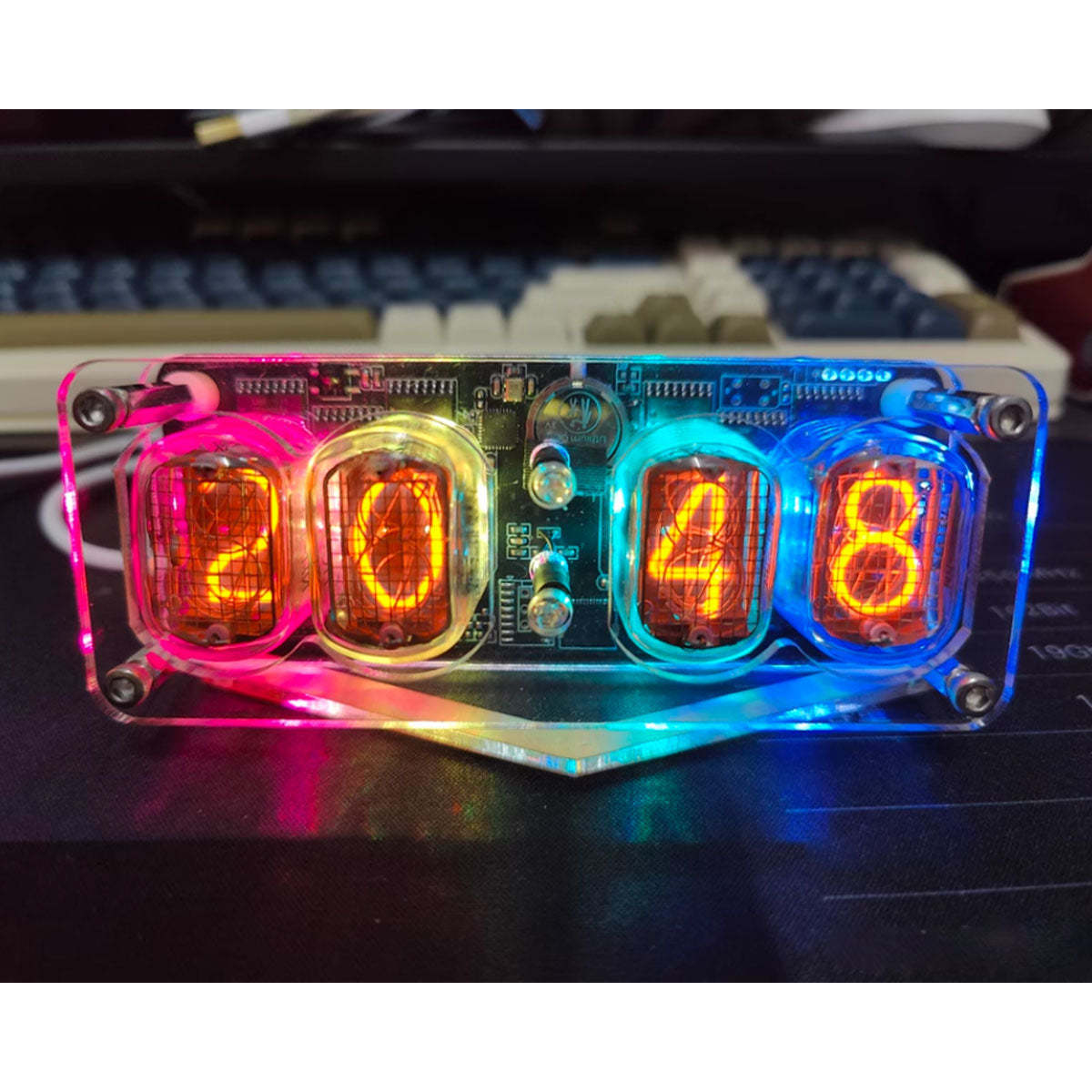 IN12 Nixie Tube Clock Soviet Cyberpunk Desktop Digital Clock with Anti-Poisoning Program-helloworld7