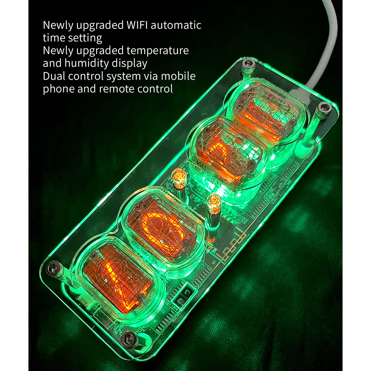 IN12 Nixie Tube Clock Soviet Cyberpunk Desktop Digital Clock with Anti-Poisoning Program-helloworld7