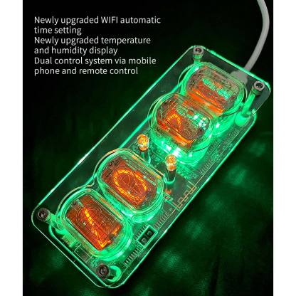 IN12 Nixie Tube Clock Soviet Cyberpunk Desktop Digital Clock with Anti-Poisoning Program-helloworld7