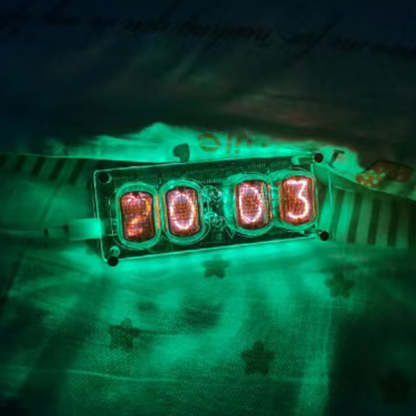 IN12 Nixie Tube Clock Soviet Cyberpunk Desktop Digital Clock with Anti-Poisoning Program-helloworld7