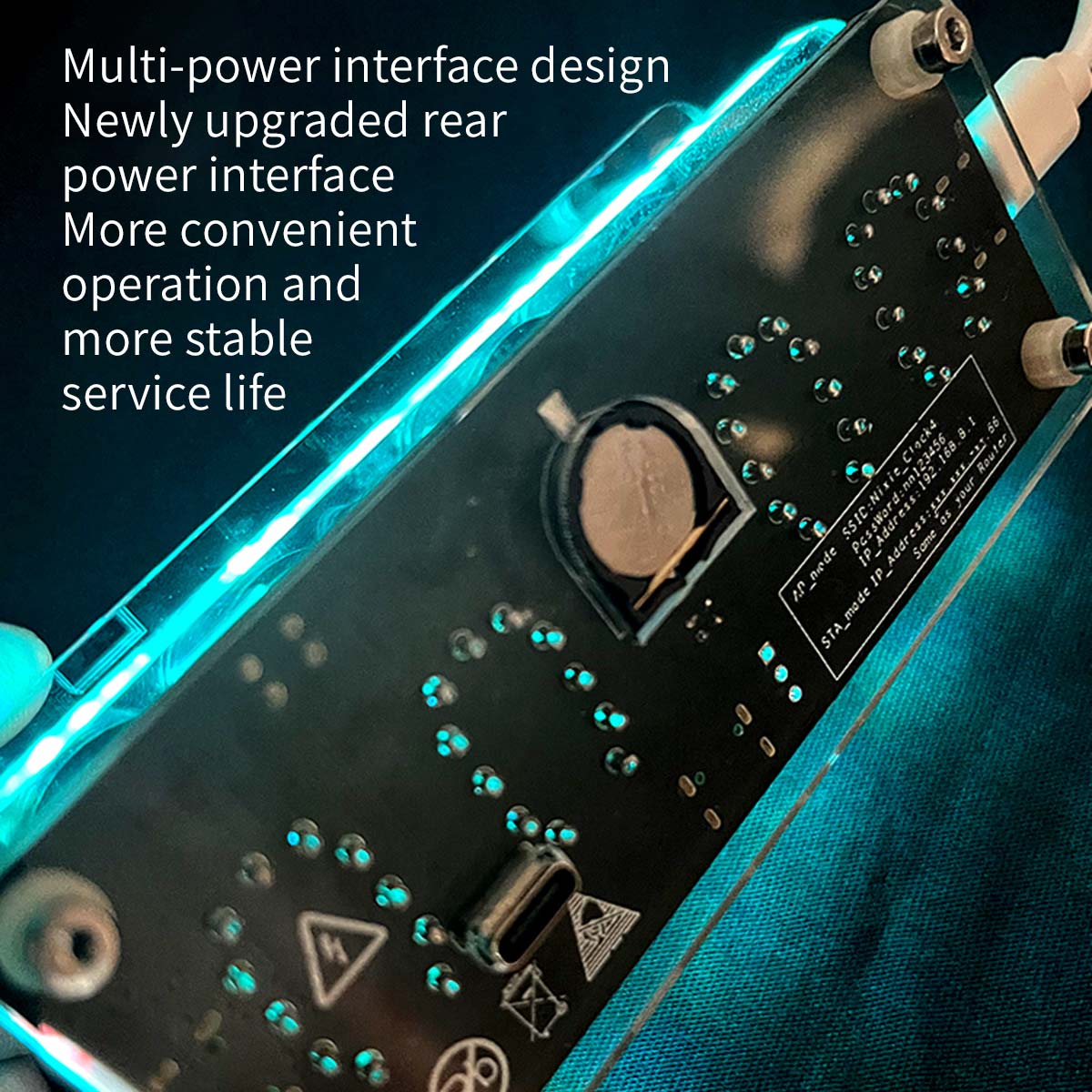 IN12 Nixie Tube Clock Soviet Cyberpunk Desktop Digital Clock with Anti-Poisoning Program-helloworld7